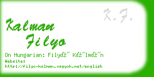 kalman filyo business card